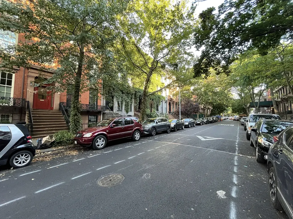 A city street.